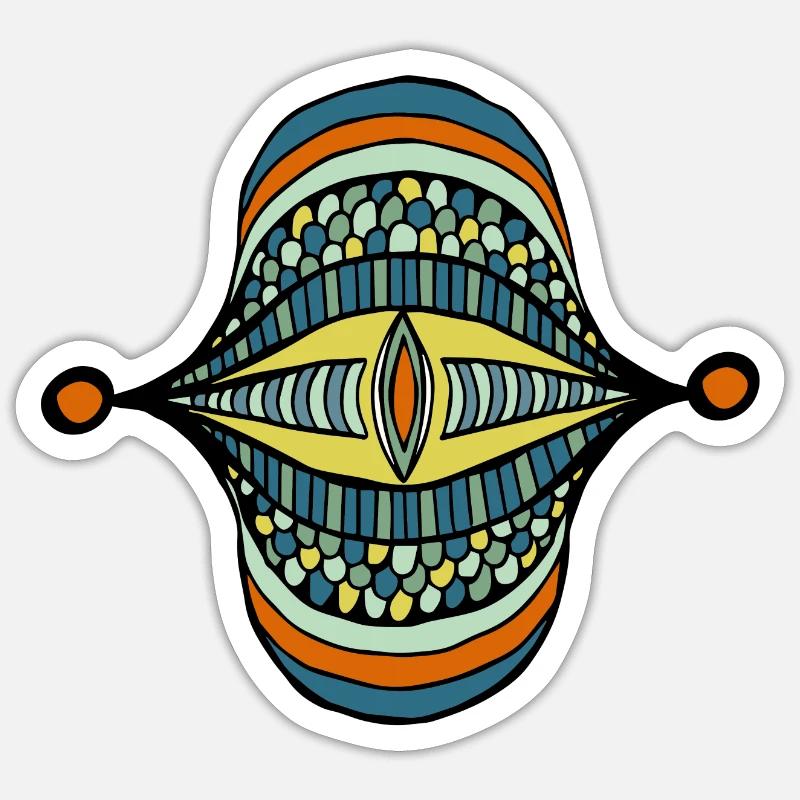 Dragon Eye - Sticker Größe S (10 x 10 cm) - Mattweiß