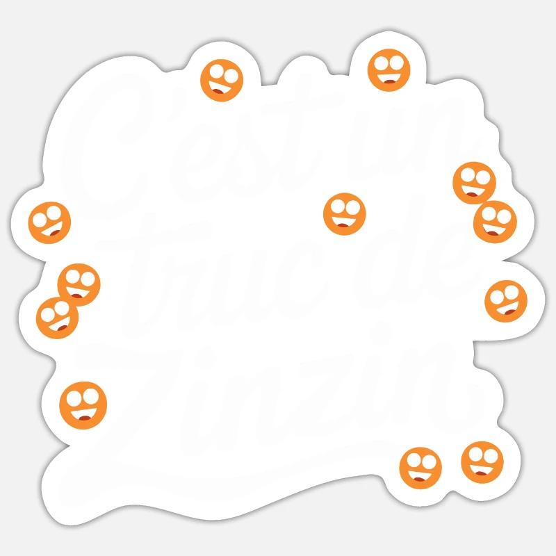 C'est un truc de zinzin - Sticker taille S (10 x 10 cm) - blanc mat