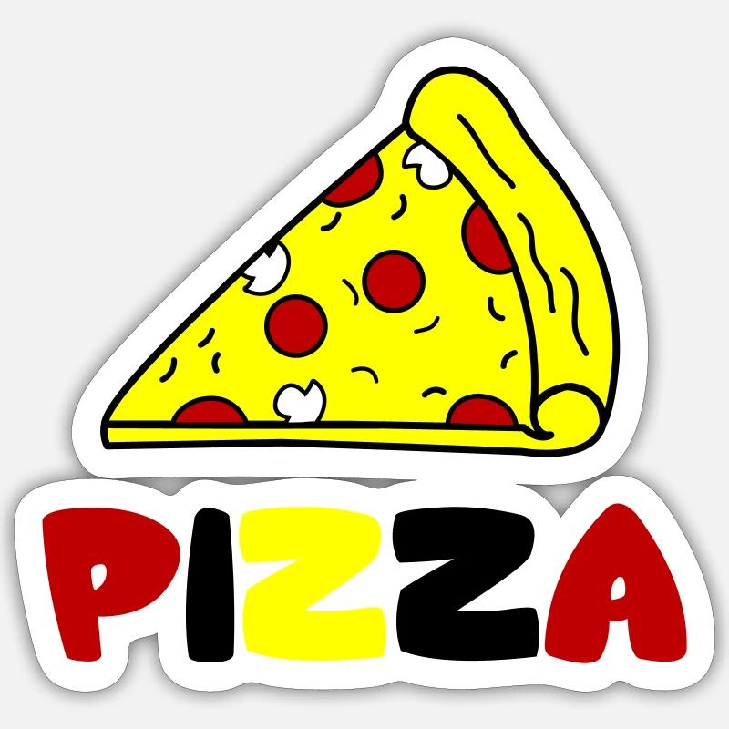 pizza - Sticker size S (10 x 10 cm) - white matte