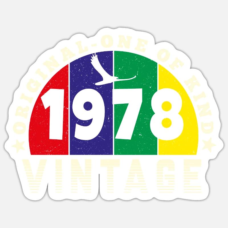 Annata 1978 Retrò - Bursdag Adesivo