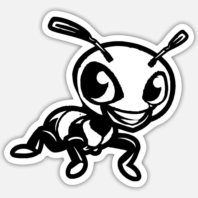 ameise comic Sticker Größe S (10 x 10 cm)