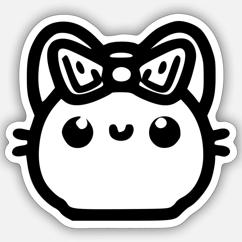 Chat mignon Sticker taille S (10 x 10 cm)