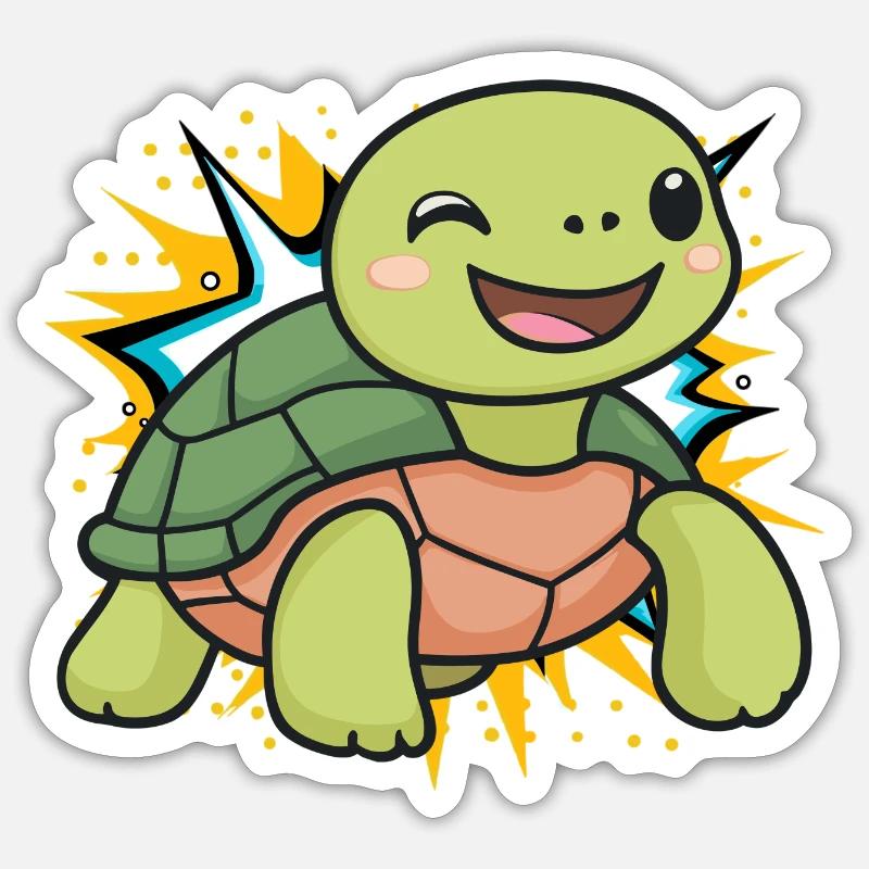 Turtle Turtles Ancient Sticker size S (10 x 10 cm)