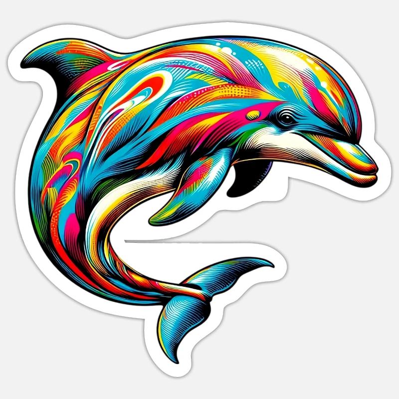 Delfin Sticker Größe S (10 x 10 cm)