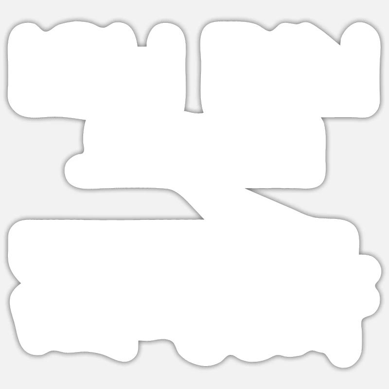 Justin - Sticker size S (10 x 10 cm) - white matte