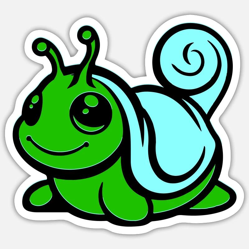 schnecke comic Sticker Größe S (10 x 10 cm)