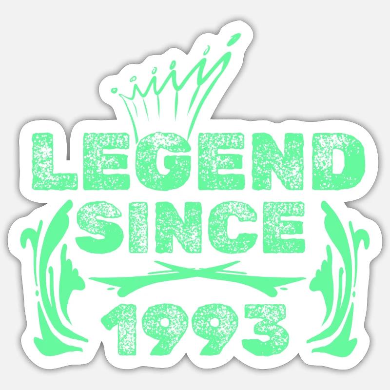 Idée cadeau 1993 - Sticker taille S (10 x 10 cm) - blanc mat