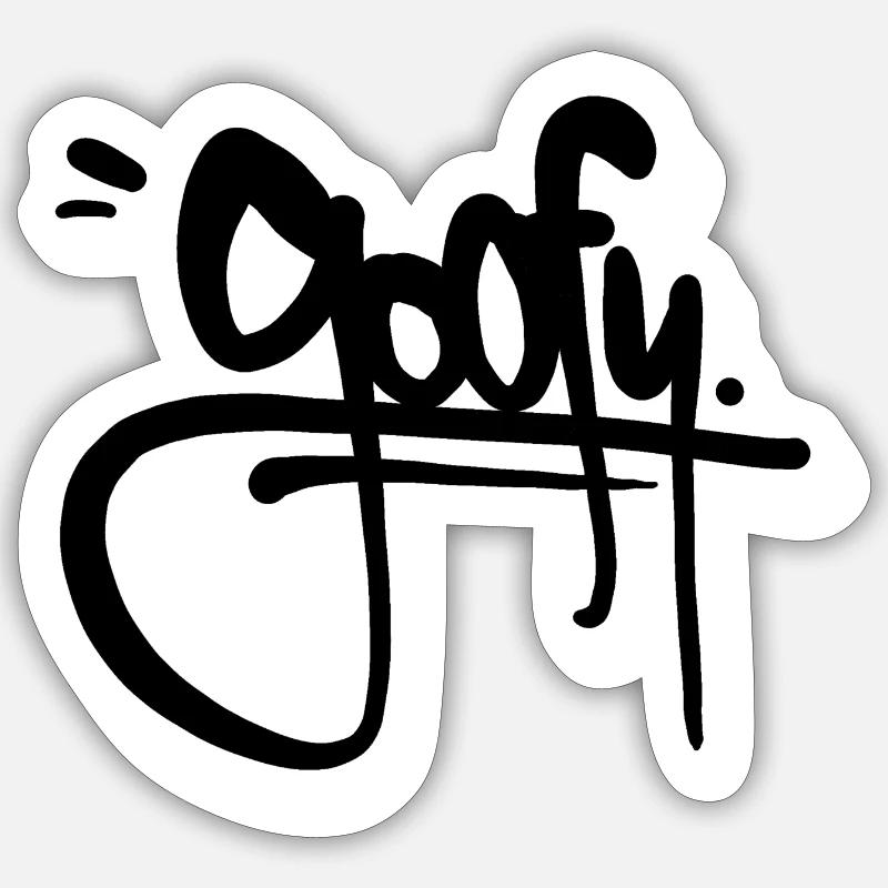 goofy - Sticker Größe S (10 x 10 cm) - Mattweiß