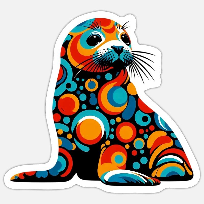 Phoque Sticker taille S (10 x 10 cm)