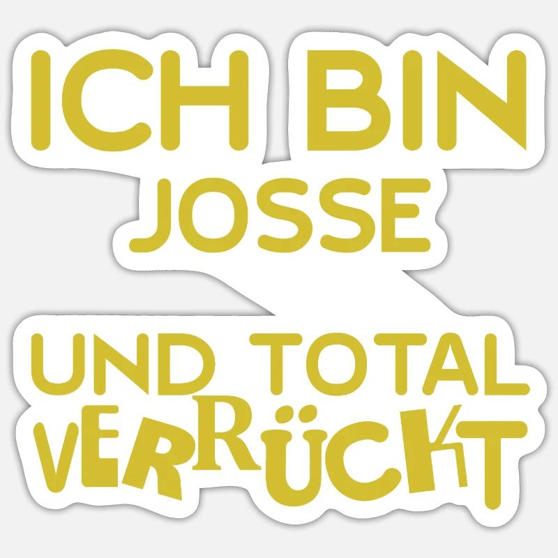 Cadeau pour Josse - Sticker taille S (10 x 10 cm) - blanc mat