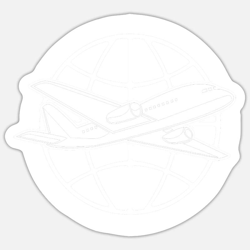 Air traffic controller - Sticker size S (10 x 10 cm) - white matte