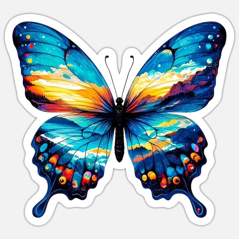 Butterfly - Sticker size S (10 x 10 cm) - white matte