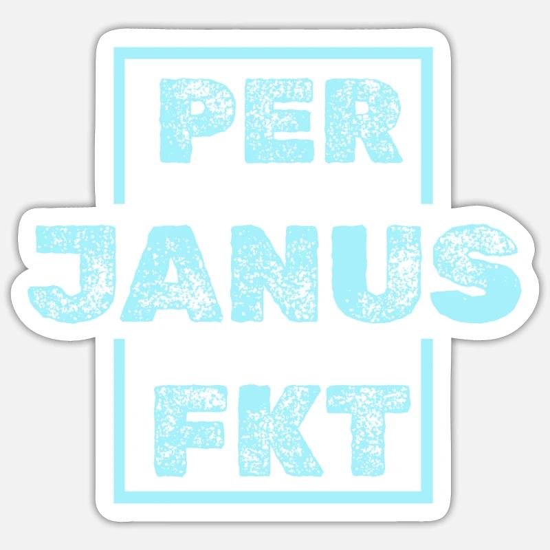 Janus - Sticker size S (10 x 10 cm) - white matte