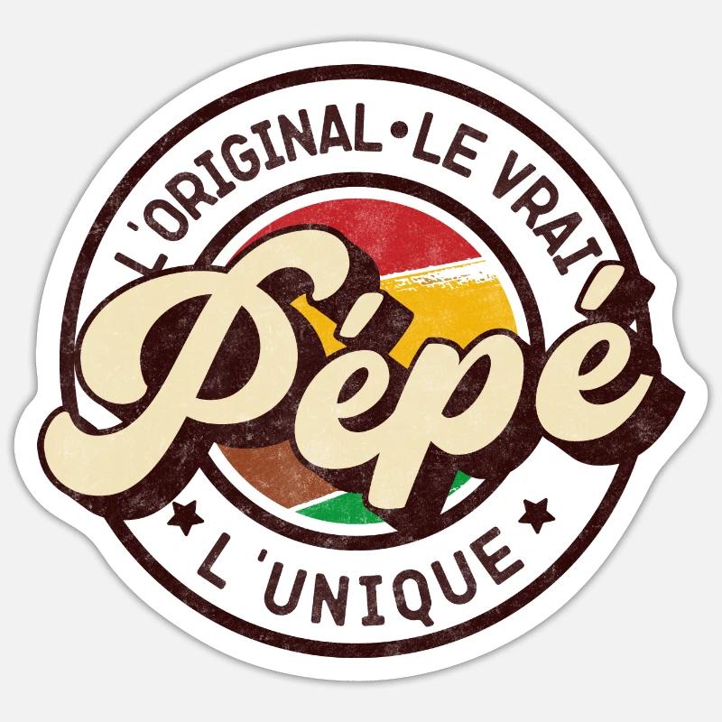 Pépé L'Original Le Vrai L'Unique Sticker taille S (10 x 10 cm)