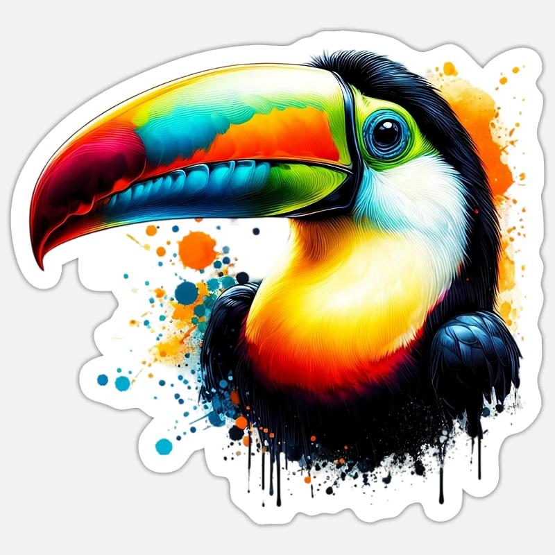 Toucan Sticker taille S (10 x 10 cm)