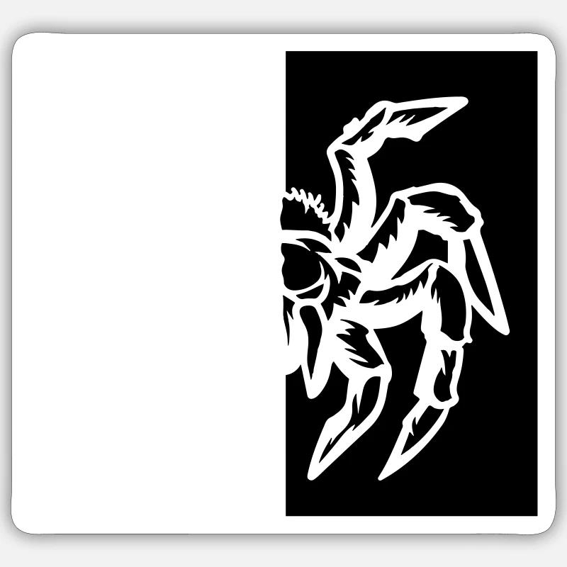 spinne spider - Sticker Größe S (10 x 10 cm) - Mattweiß
