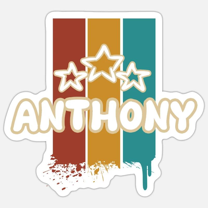 Anthony - Sticker size S (10 x 10 cm) - white matte