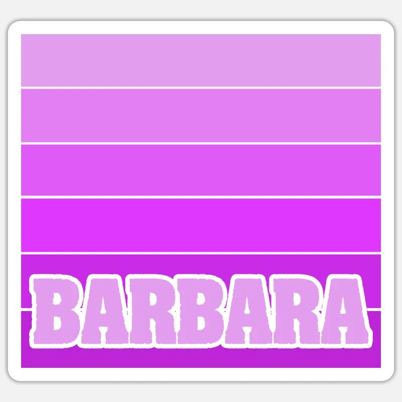 Mädchenname Barbara - Sticker Größe S (10 x 10 cm) - Mattweiß
