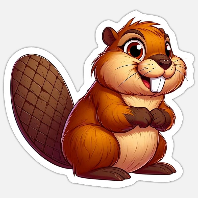 Beaver Sticker size S (10 x 10 cm)