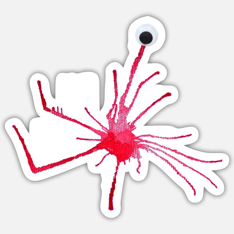 MonstRumms No.18 - Sticker size S (10 x 10 cm) - white matte