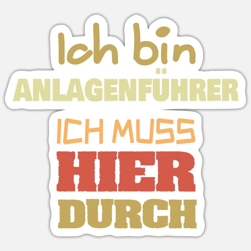 Occupation: Plant operator - Sticker size S (10 x 10 cm) - white matte