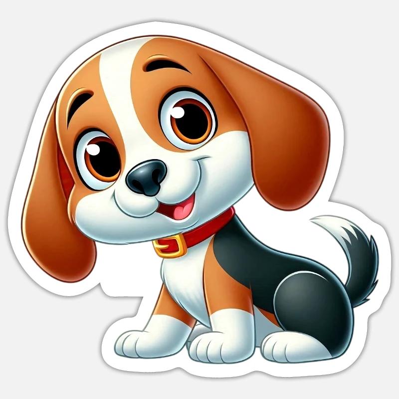 Beagle 7 Sticker Größe S (10 x 10 cm)