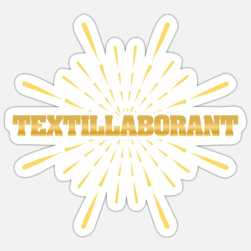 Textillaborant als Job - Sticker Größe S (10 x 10 cm) - Mattweiß