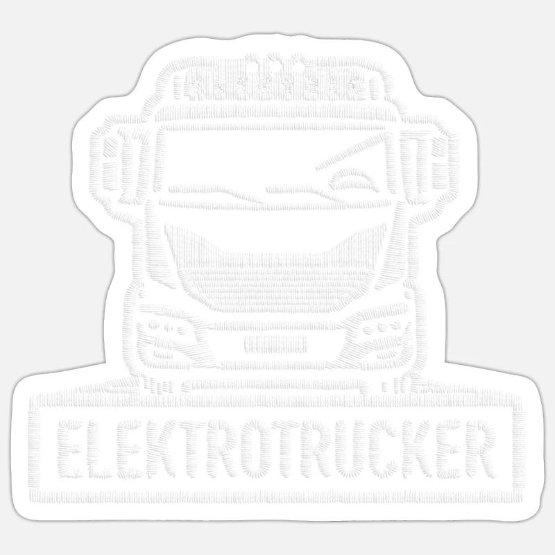 Elektrotrucker | gestickter Patch Look Sticker Größe S (10 x 10 cm)