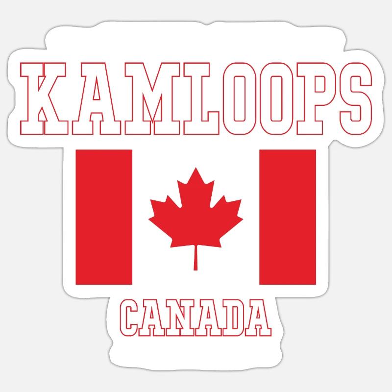 Kamloops - Sticker size S (10 x 10 cm) - white matte