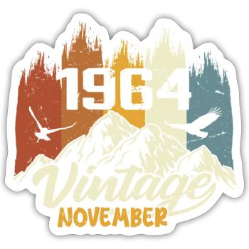 61e anniversaire - légendaire depuis novembre 1964 - Sticker taille S (10 x 10 cm) - blanc mat - Devant