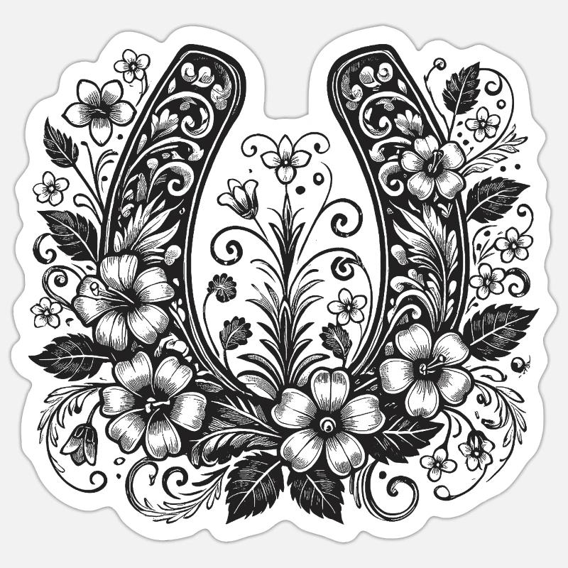 Fer à cheval Sticker taille S (10 x 10 cm)