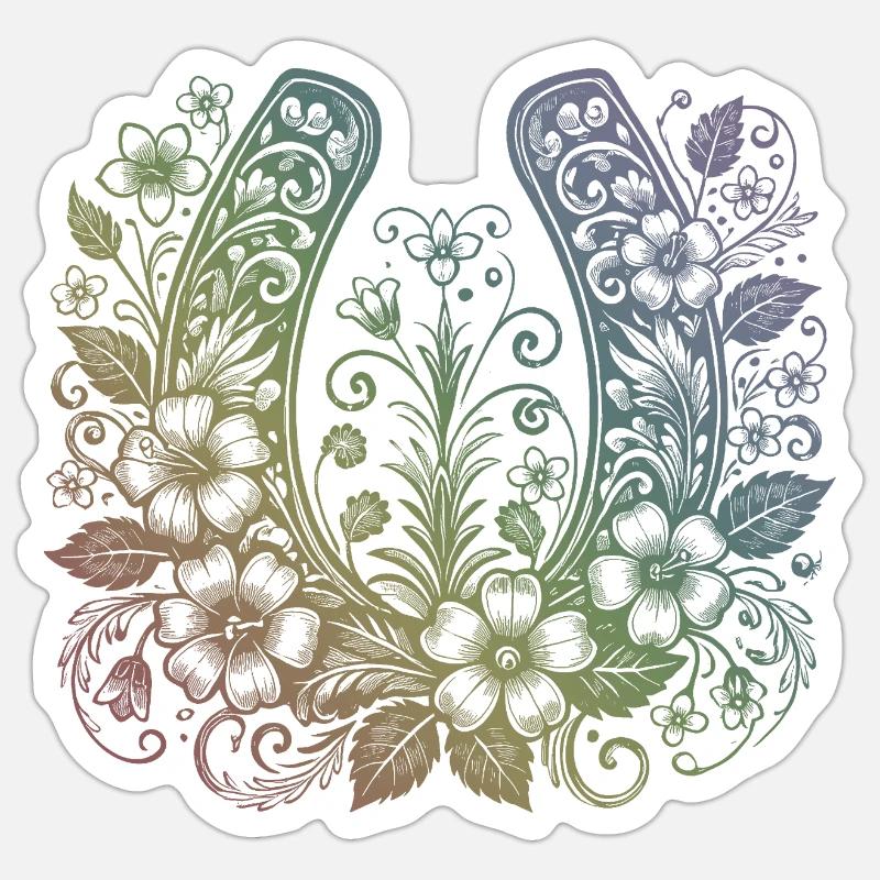 Horseshoe - Sticker size S (10 x 10 cm) - white matte