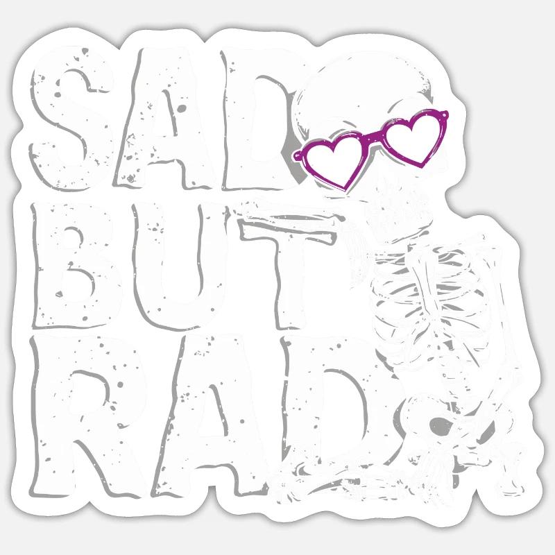 Melancholie mit Stil - Sticker Größe S (10 x 10 cm) - Mattweiß