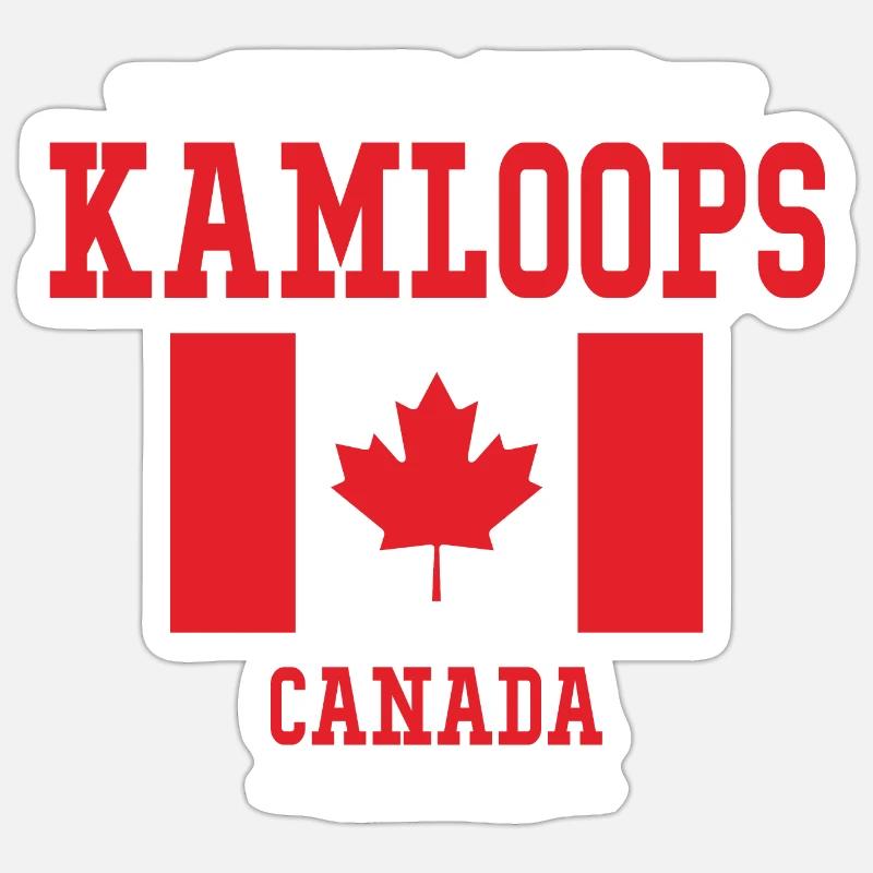 Kamloops - Sticker Größe S (10 x 10 cm) - Mattweiß