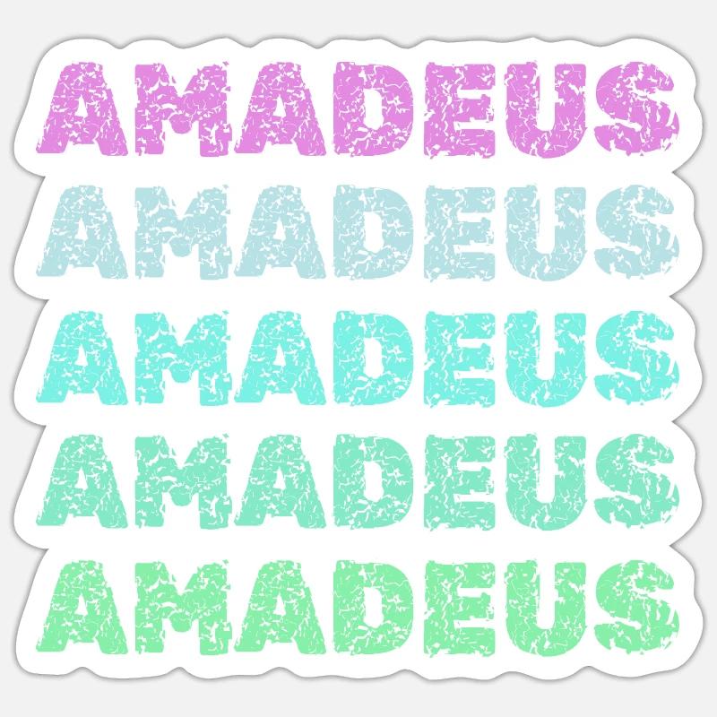 Amadeus as Amadeus - Sticker size S (10 x 10 cm) - white matte