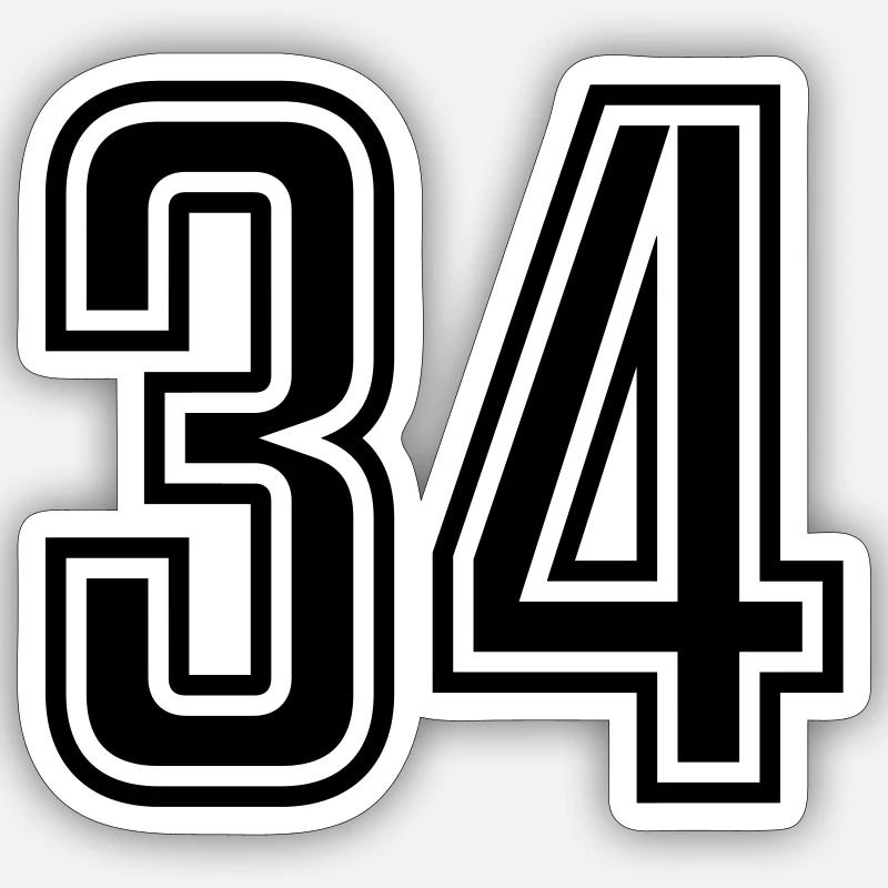 34 - Sticker size S (10 x 10 cm) - white matte