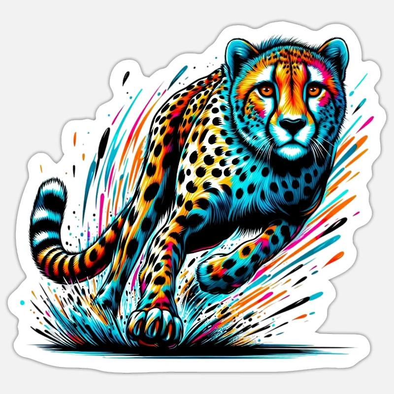 Cheetah - Sticker size S (10 x 10 cm) - white matte
