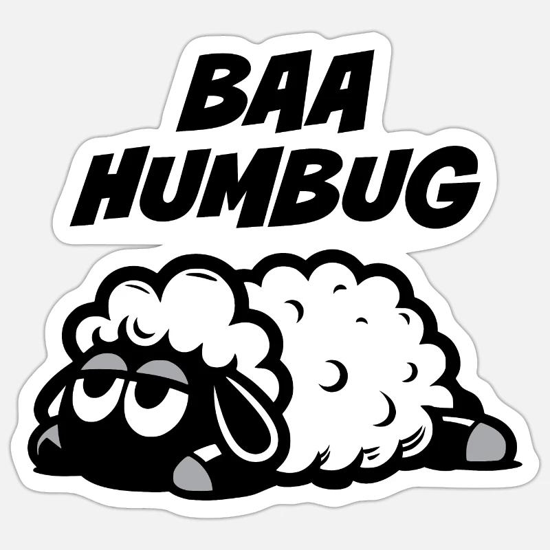 Baa Humbug - Sticker size S (10 x 10 cm) - white matte