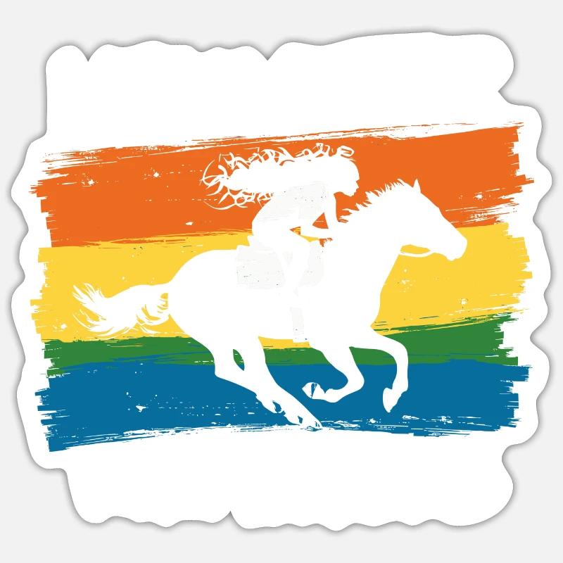 Pferde machen das Leben schöner Sticker Größe S (10 x 10 cm)