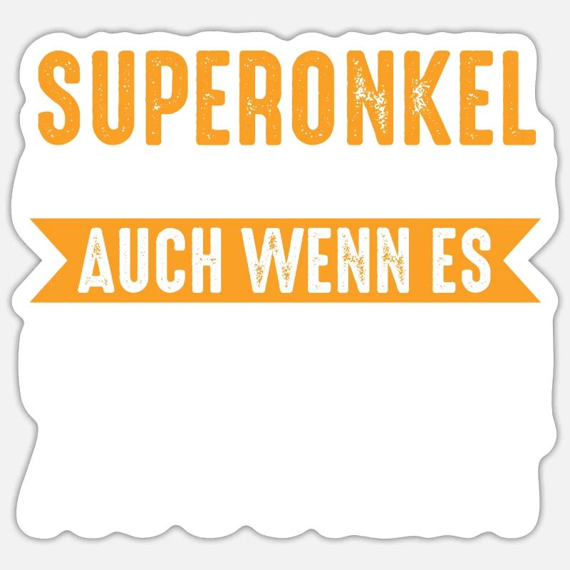 Onkel - Sticker Größe S (10 x 10 cm) - Mattweiß