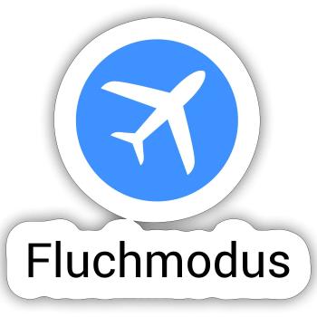 Airplane Mode Swearing Airplane Icon Office Humor Funny - Sticker size S (10 x 10 cm) - white matte - Front
