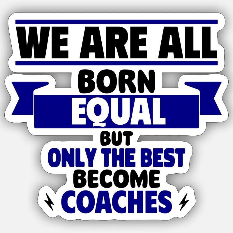 Nur die besten werden Trainer - Sticker Größe S (10 x 10 cm) - Mattweiß