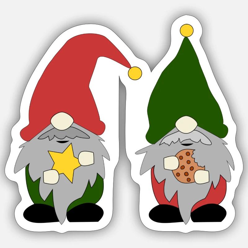 Elfes joyeux Sticker taille S (10 x 10 cm)