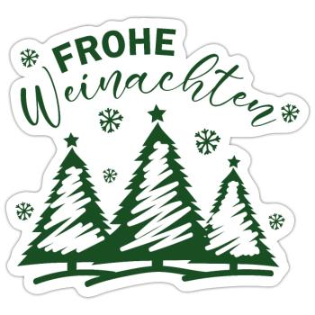 Frohe Weinachten - Sticker Größe S (10 x 10 cm) - Mattweiß - Vorne