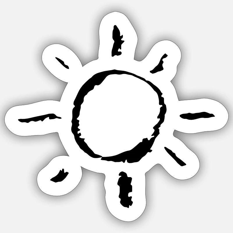 sonne Sticker Größe S (10 x 10 cm)