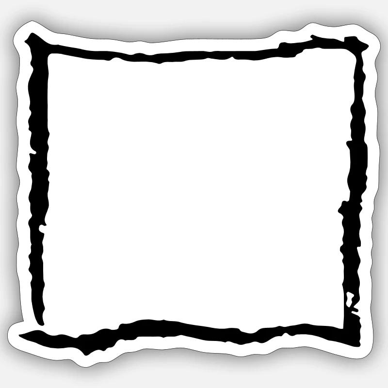 rechteck - Sticker Größe S (10 x 10 cm) - Mattweiß