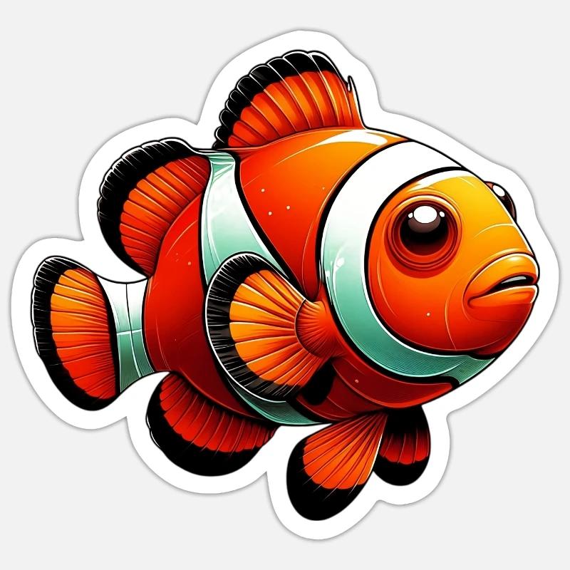 Clownfisch Sticker Größe S (10 x 10 cm)