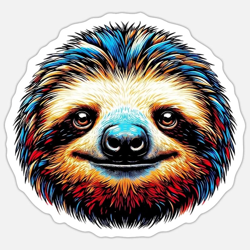 Sloth Sticker size S (10 x 10 cm)