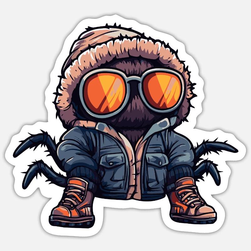 Tarantula Winter Comic - Sticker size S (10 x 10 cm) - white matte
