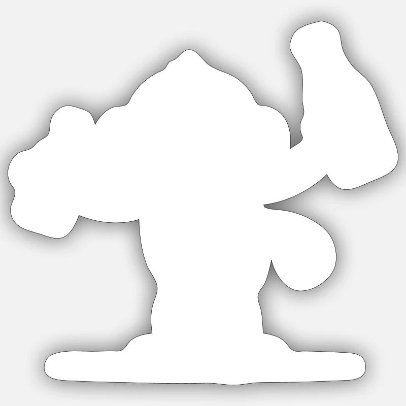 Party Monkey Funny - Sticker size S (10 x 10 cm) - white matte